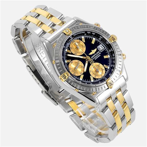 18k gold breitling chronomat|breitling b13352 chronomat chronometer.